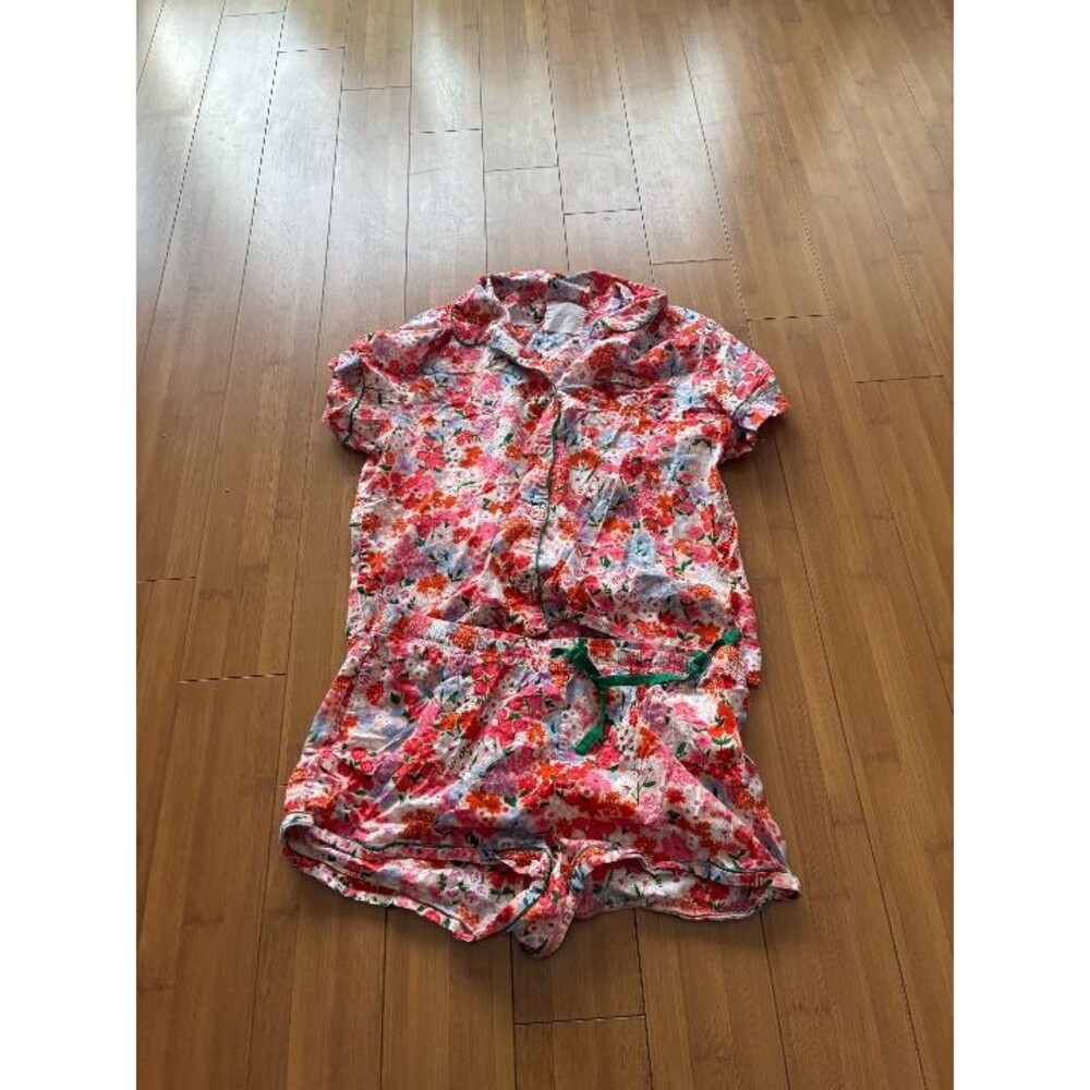 Bando Shorts Women's Floral Short Sleeve Pajama Set XL